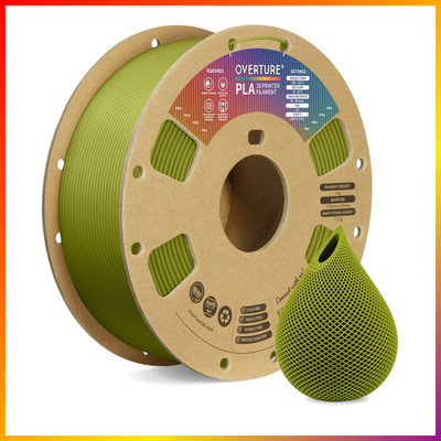 OVERTURE PLA Filament 1.75mm 1kg Spule Olivgrün für 3D Drucker