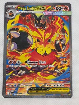 Pokémon TCG Mega Emboar Ex 273/217 SIR Ascended Heroes NM