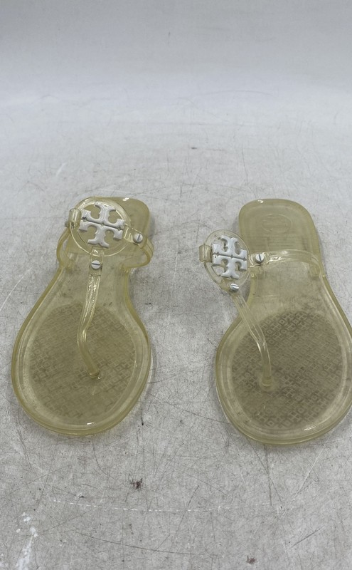 Tory Burch Womens Mini Miller Jelly Clear Slip-On Thong Sandals Size 9 COA