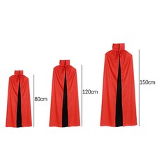 Halloween Hexe Vampir Umhang Piraten Kostüm langer Stehkragen Kinder Erwachsene