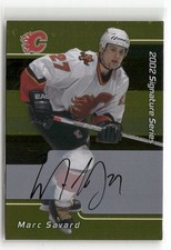 2001-02 In the Game Be A Player Signature Series - Marc Savard #032 Gold Auto