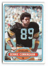 1980 Topps Bennie Cunningham #528 Pittsburgh Steelers
