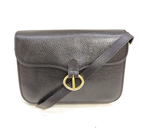 Christian Dior Shoulder Bag Black Leather 
