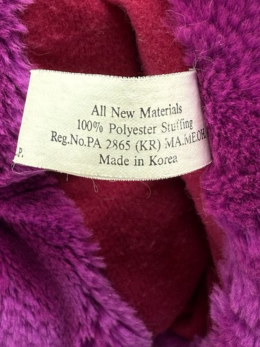 Barney Plush Hand Puppet Lyons Stuffed Animal Purple Dinosaur Vintage 1992 Toy - Picture 6 of 9