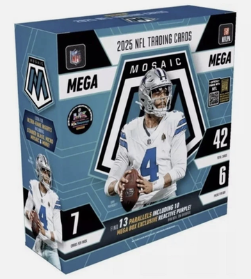 #ad 2025 Panini Mosaic Football Factory Sealed Mega Box New $41.00