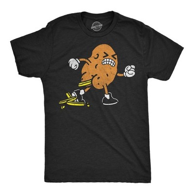 Mens Funny T Shirts Potato Pooping French Fries Sarcastic Food Graphic Novelty