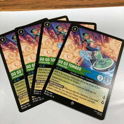Go Go Tomago - Cutting Edge Super Rare Reign of Jafar 4x x4 Disney Lorcana