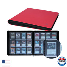 Rayvol 12-Pocket Top Loader Binder Holds 432 Top Loaders Card Storage Case 400 