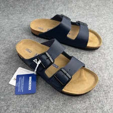 Birkenstock Arizona Blue Birko-Flor Soft Sandal Women's shoes Brand-new and Box