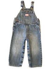 vintage 24 months OshKosh B Gosh baby girl denim overalls 2T toddler pink girls