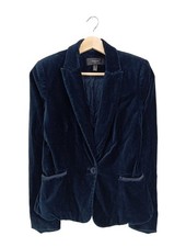 MANGO Blazer classico Donna Blazer Taglia IT 40 blu effetto bagnato