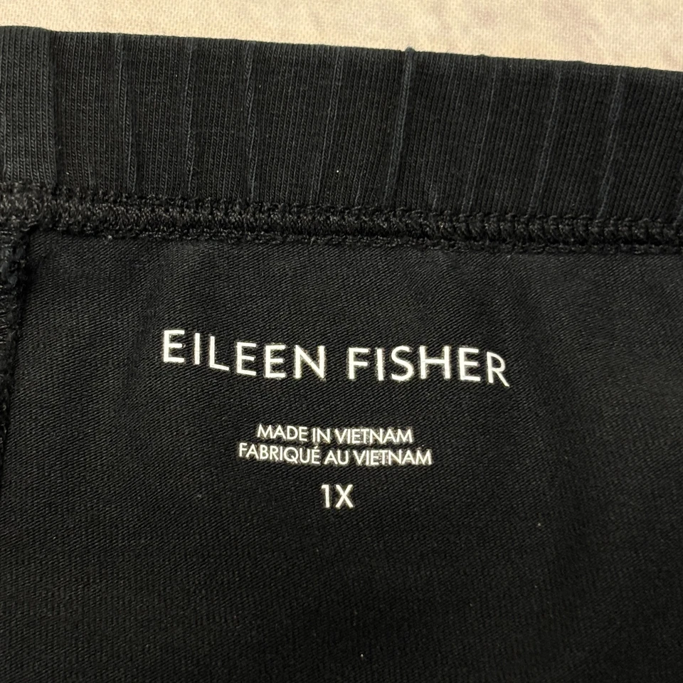 Eileen Fisher Women Pull On Ankle Leggings Size 1X Black Stretch C047 -2 - Image 2 of 4
