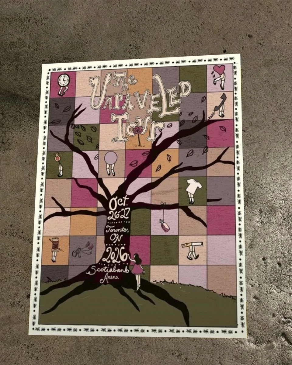 Olivia Rodrigo - the Unraveled Tour Oct 26 27 2026 Poster