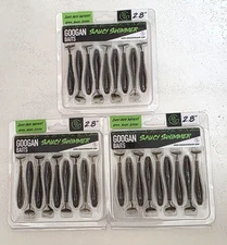 (3) Googan Squad Saucy Swimmer 2.8" Swim Bait Soft Fishing Lures Lot of 3 packs