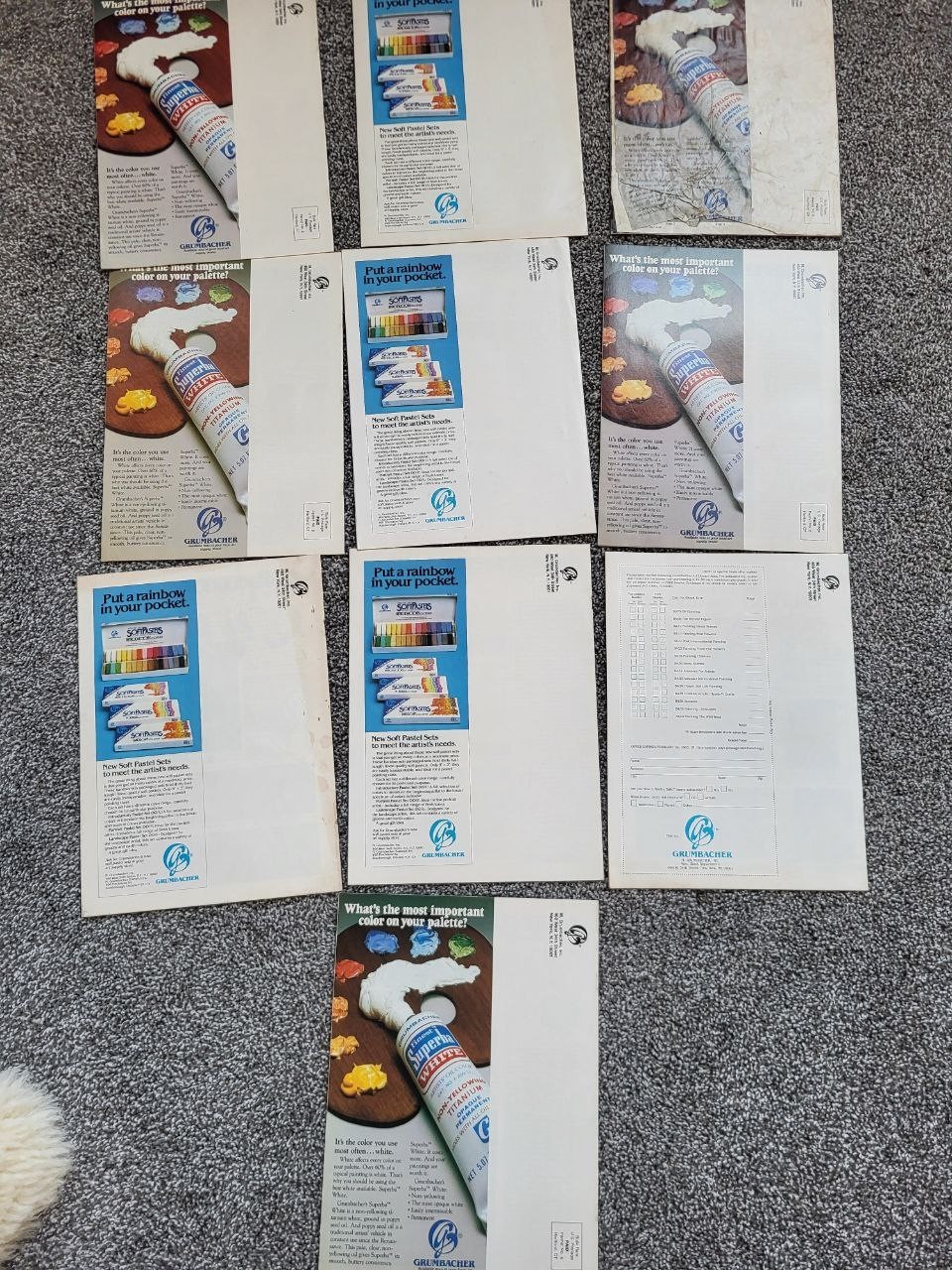 Lot of 10 Issues Palette Talk Magazines M. Grumbacher