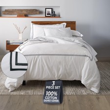Twin Duvet Cover 2 Pieces , 100 Cotton Percale, Twin/Twin XL, Soft, Breatha...