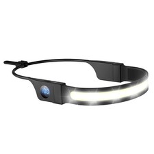 230&deg; Broadbeam LED Headlamp Rechargeable, Skin-Friendly Silicone Band