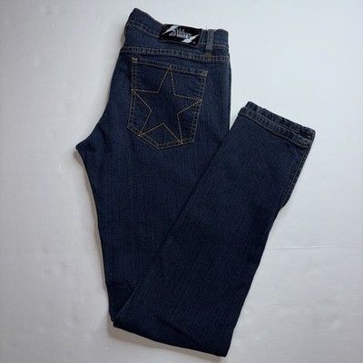 Abbey Dawn Avril Lavigne Y2K Blue Jeans Juniors Size 13 Ankle Zippers 31  Inseam