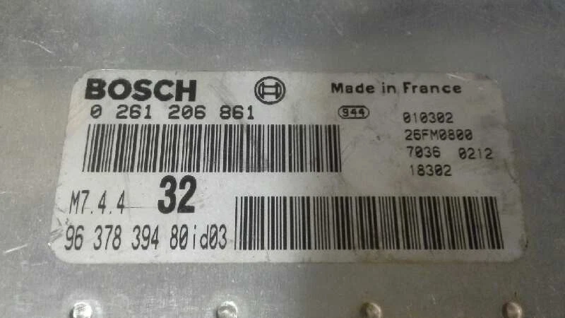 0261206861 CENTRALINA MOTORE / 9637839480 / 439324 PER PEUGEOT 306 BREAK * - Immagine 3 di 4