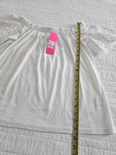 Lilly Pulitzer NWT $79 Fayette Top Size Medium Resort White Eylelet - Picture 5 of 12