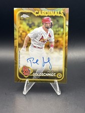 Paul Goldschmidt 2024 Topps Chrome Gilded Gold Autograph /50 New York Yankees