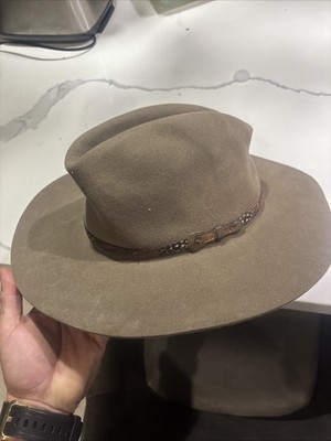 Paul s Cowboy Hat Custom Made USA Size 71/8-57 Brown