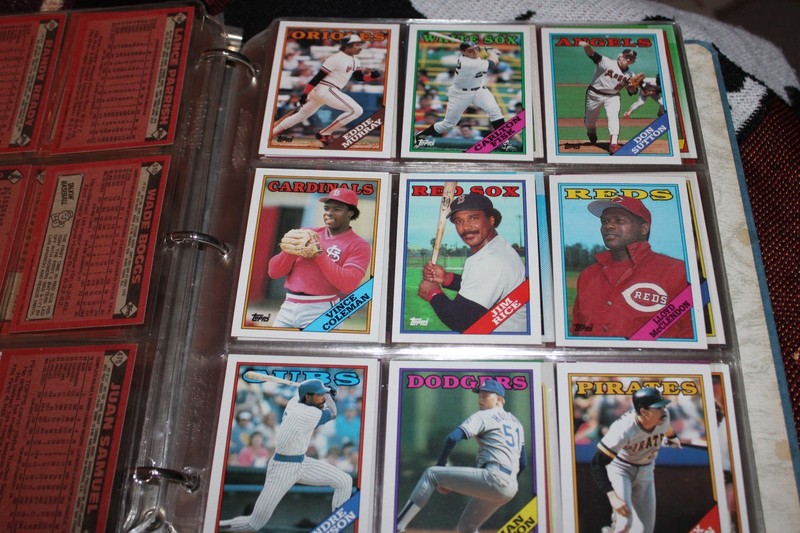 Lot of (329) Baseball Collection Cards in a  School Binder circa 1980's