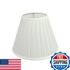 Aspen Creative 59126A White Pleated Empire Uno Lamp Shade 6x12x9