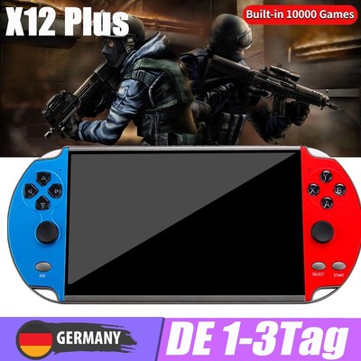 X12 Plus Handheld Spielkonsole 1000+ Spiele 7'' Kinder Video Retro Game Consoles