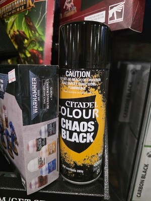 Citadel Warhammer Paints Chaos Black - Base Layer Shade Technical Spray