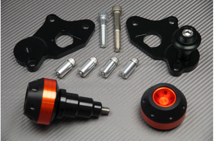 Tampons de protection haut de gamme orange anodisé pour Suzuki GSXR 600