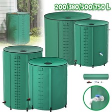 Faltbar Regenwassertank Regenwasserfass 200/380/500/750L Regenfass Wassertank DE