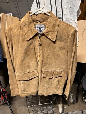 American Classics Brown Jacket Men's S Full Zip Point Collar Lined Pockets