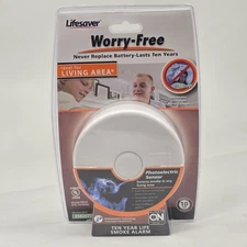 Kidde: Worry-Free - 10 Yr - Smoke Detector Smoke Alarm W/Photoelectric Sensor