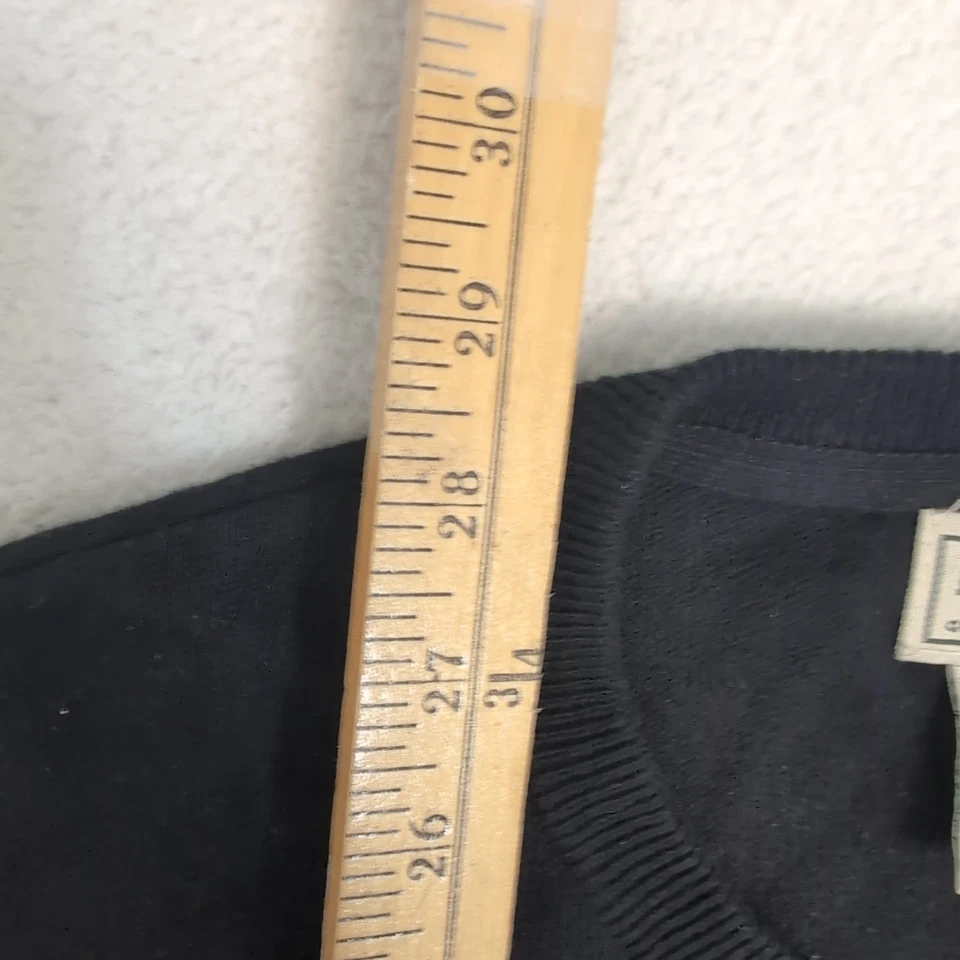 L.L Bean мужской черный серый в полоску кашемир смесь ворота свитер большой - Изображение 4 из 4