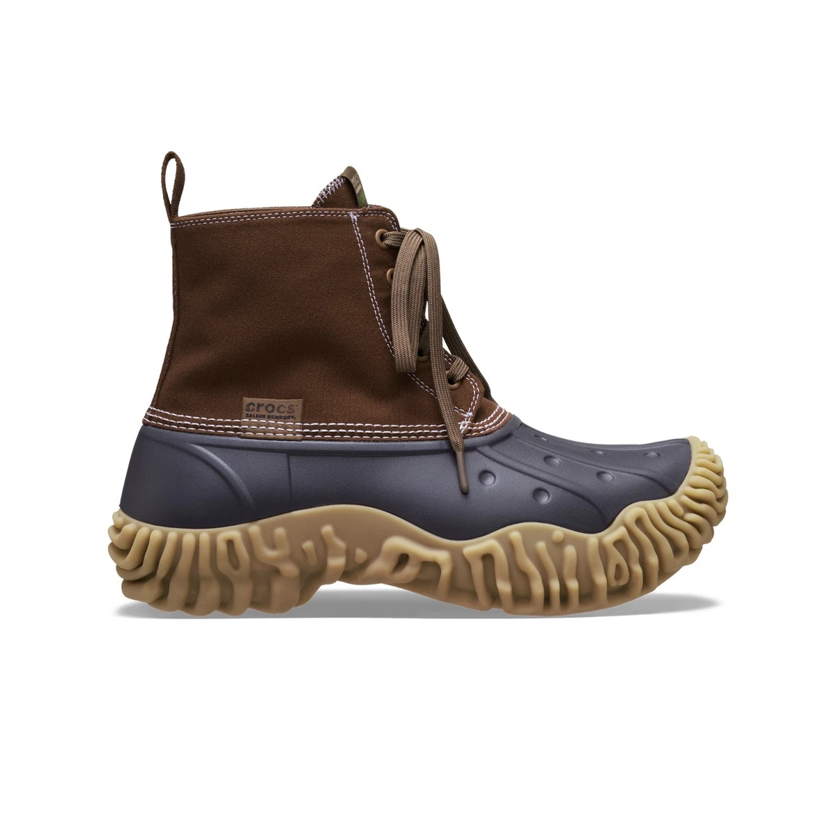 CROCS Brown Textured Men\'s Boots/LIMITED EDITION Crocs Huckberry x Crocs Classic Western Boot - Brown | Rain  main image 2