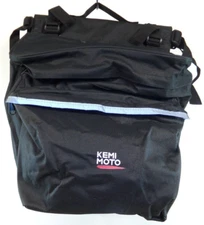 Kemi Moto Saddle Bags Bike Motorcycle Black Water Resistant with Rain Cover