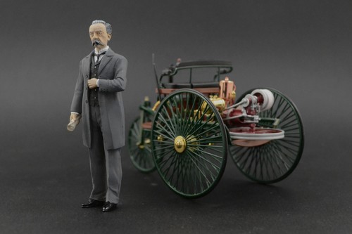 Karl Benz Figura para 1:18 CMC Mercedes Patent Motorwagen VERY RARE !! NO CAR ! - Imagen 8 de 9