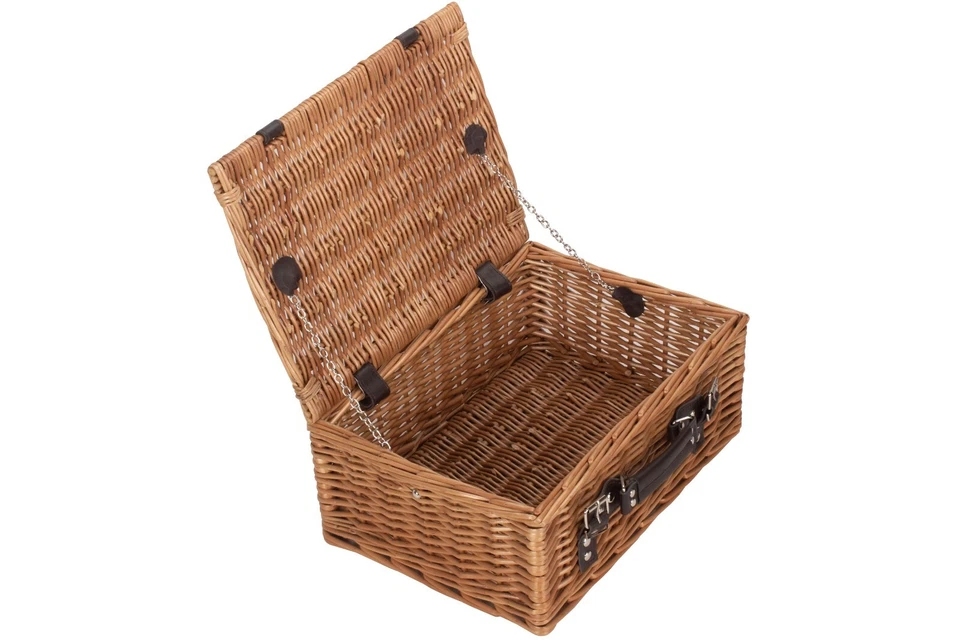 Double Steamed Willow Hamper Basket 14" - Image 4 of 4