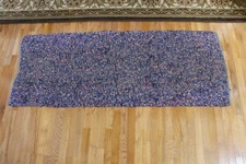 Vintage Handmade Colorful  Runner Boucherouite Style Rag Rug 72" x 27.75"