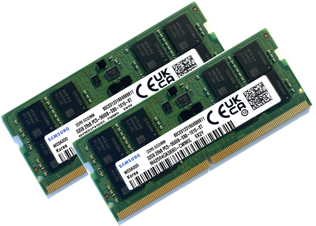 hp機＞SAMSUNG SODIMM DDR5-5600 8GB×2枚＝16GB 2x 32GB 64GB Samsung RAM PC5-5600B DDR5 SO 5600Mhz für HP Z2 Mini