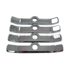 Chrome Valve Cover Spreader Bars 3" 4pc Long Hold Down Reinforcement SBC Chevy 