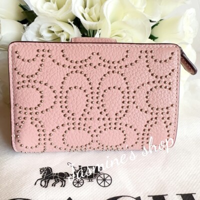 ❤️COACH CX404 Medium Corner Zip Wallet With Signature