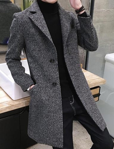 Long Trench Coat Lapel Jacket | eBay