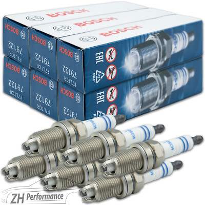 6x BOSCH F7LTCR Zündkerze 0 241 235 752 für VW Golf IV V Schrägheck Tiguan