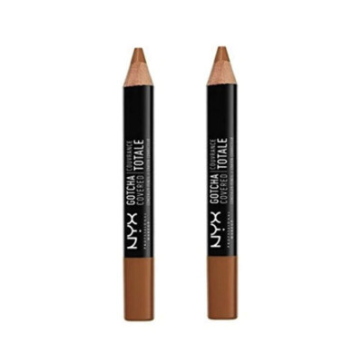 2-Pack New NYX Gotcha Covered Concealer Pencil in GCCP15 Mahogany (Sealed)