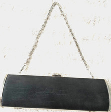 Vintage retro evening bag fabric covering metal. 3 x 9 inches