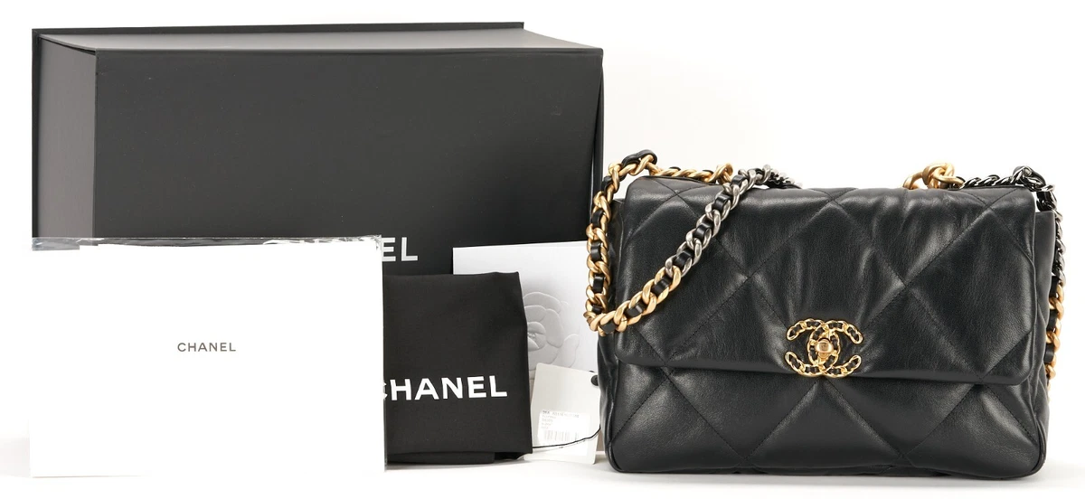 Chanel 19 Large Flap Quilted Lambskin Leather Shoulder Bag