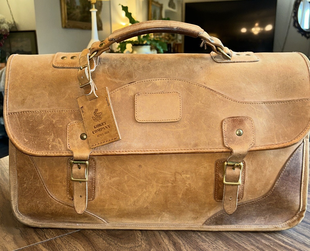 GOKEY COMPANY レザーショルダーバッグ(ビンテージ) Vintage Gokey Company leather briefcase messenger bag