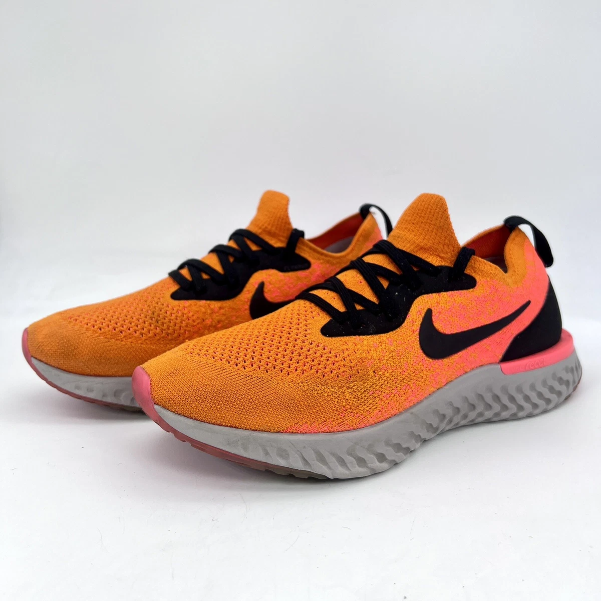Nike Epic React Flyknit Men Size 7 Running Shoes Copper Flash AQ0067 800